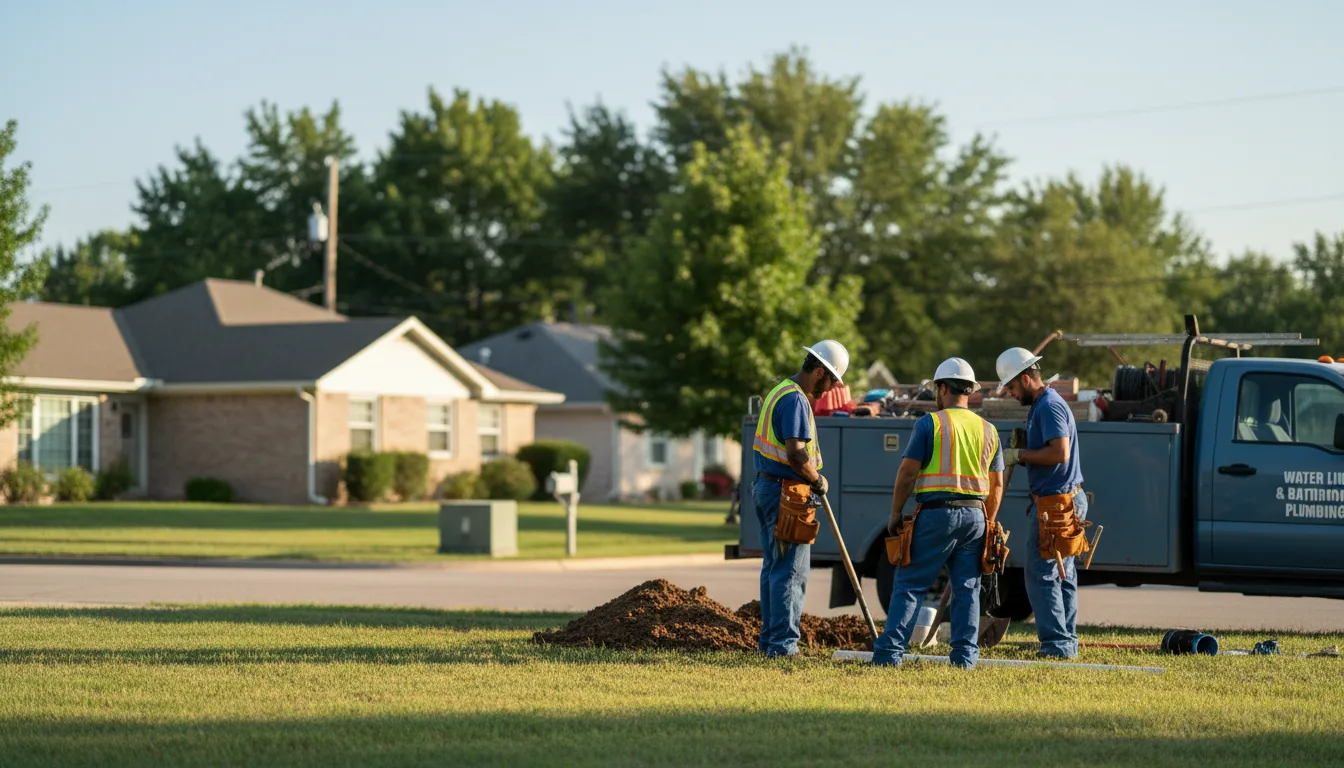 Residential water line and bathroom plumbing service in Broadview, NM